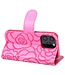 SoFetch Bordeaux Rood Camelia Bookcase Hoesje voor de iPhone 15 Plus