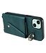 SoFetch Groen Portemonnee Litchee Hybride voor de iPhone 15 Plus