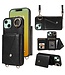 SoFetch Zwart Portemonnee Litchee Hybride voor de iPhone 15 Plus