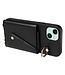SoFetch Zwart Portemonnee Litchee Hybride voor de iPhone 15 Plus