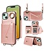 SoFetch Rosegoud Portemonnee Litchee Hybride voor de iPhone 15 Plus
