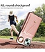 SoFetch Rosegoud Portemonnee Litchee Hybride voor de iPhone 15 Plus