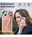 SoFetch Rosegoud Portemonnee Litchee Hybride voor de iPhone 15 Plus