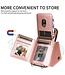SoFetch Rosegoud Portemonnee Litchee Hybride voor de iPhone 15 Plus