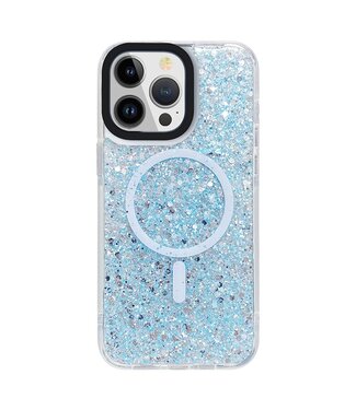 SoFetch Blauw MagSafe Glitters TPU Hoesje iPhone 15 Plus