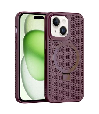 SoFetch Bordeaux Rood Warmteafvoerend TPU Hoesje iPhone 15 Plus