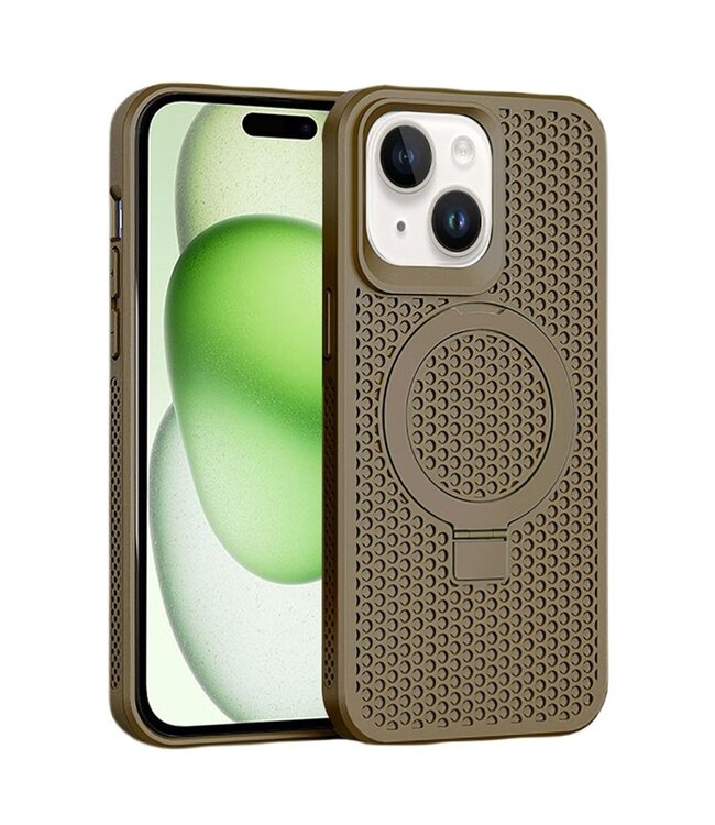 SoFetch Bruin Warmteafvoerend TPU Hoesje voor de iPhone 15 Plus