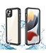 Redpepper Zwart / Transparant Waterdicht Fullbody Hoesje voor de iPhone 15 Plus