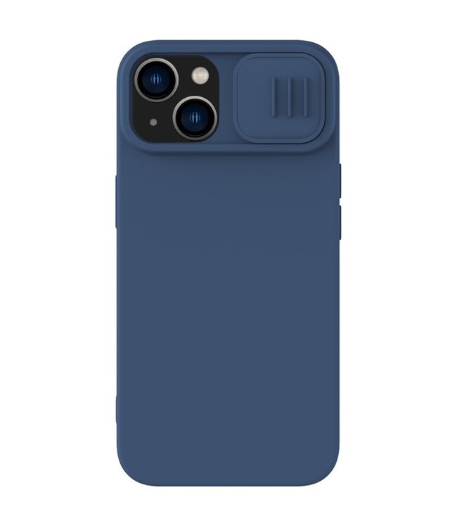 Nillkin Donkerblauw Lensprotector Hybride Hoesje voor de iPhone 15 Plus