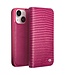 Qialino Roze Krokodillen Flipcover Hoesje voor de iPhone 15 Plus