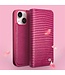 Qialino Roze Krokodillen Flipcover Hoesje voor de iPhone 15 Plus