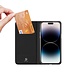 DUX DUCIS Zwart Skin Pro Series Bookcase Hoesje voor de iPhone 15 Pro