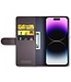 SoFetch Bruin Splitleder Bookcase Hoesje voor de iPhone 15 Pro