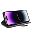 SoFetch Bruin Splitleder Bookcase Hoesje voor de iPhone 15 Pro