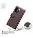 SoFetch Bruin Splitleder Bookcase Hoesje voor de iPhone 15 Pro