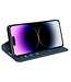 SoFetch Blauw Splitleder Bookcase Hoesje voor de iPhone 15 Pro