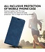SoFetch Blauw Splitleder Bookcase Hoesje voor de iPhone 15 Pro