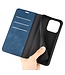 SoFetch Blauw Splitleder Bookcase Hoesje voor de iPhone 15 Pro