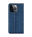 SoFetch Blauw Splitleder Bookcase Hoesje voor de iPhone 15 Pro