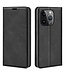 SoFetch Zwart Splitleder Bookcase Hoesje voor de iPhone 15 Pro