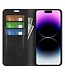 SoFetch Zwart Splitleder Bookcase Hoesje voor de iPhone 15 Pro