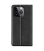SoFetch Zwart Splitleder Bookcase Hoesje voor de iPhone 15 Pro