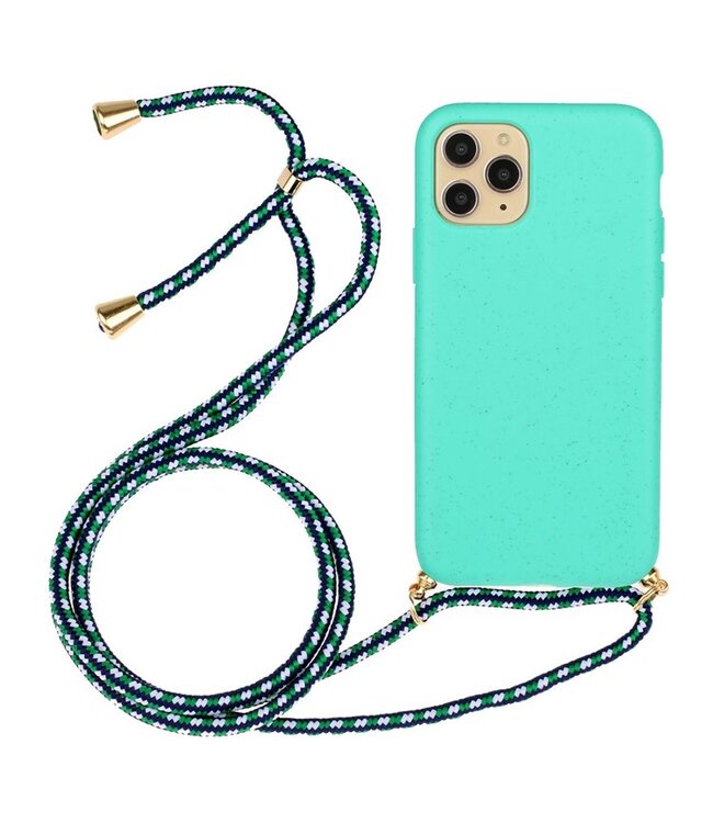 SoFetch Hemelsblauw TPU Hoesje met Koord voor de iPhone 15 Pro