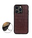 SoFetch Bruin Krokodillen Faux Leder Hoesje voor de iPhone 15 Pro