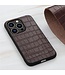 SoFetch Bruin Krokodillen Faux Leder Hoesje voor de iPhone 15 Pro
