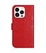SoFetch Rood Zonnebloem Bookcase Hoesje voor de iPhone 15 Pro
