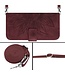SoFetch Bordeaux Rood Zonnebloem Bookcase Hoesje voor de iPhone 15 Pro