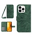 SoFetch Donkergroen Zonnebloem Bookcase Hoesje voor de iPhone 15 Pro