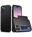 SoFetch Zwart Pasjeshouder Hybride Hoesje voor de iPhone 15 Pro
