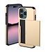 SoFetch Goud Pasjeshouder Hybride Hoesje voor de iPhone 15 Pro
