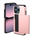 SoFetch Rosegoud Pasjeshouder Hybride Hoesje voor de iPhone 15 Pro