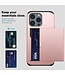 SoFetch Rosegoud Pasjeshouder Hybride Hoesje voor de iPhone 15 Pro