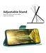 SoFetch Groen Vlinders Bookcase Hoesje voor de iPhone 15 Pro
