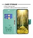 SoFetch Groen Vlinders Bookcase Hoesje voor de iPhone 15 Pro