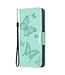 SoFetch Groen Vlinders Bookcase Hoesje voor de iPhone 15 Pro
