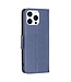 SoFetch Blauw Vlinders Bookcase Hoesje voor de iPhone 15 Pro
