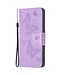 SoFetch Paars Vlinders Bookcase Hoesje voor de iPhone 15 Pro