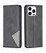 SoFetch Zwart Modern Bookcase Hoesje voor de iPhone 15 Pro