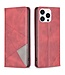 SoFetch Rood Modern Bookcase Hoesje voor de iPhone 15 Pro