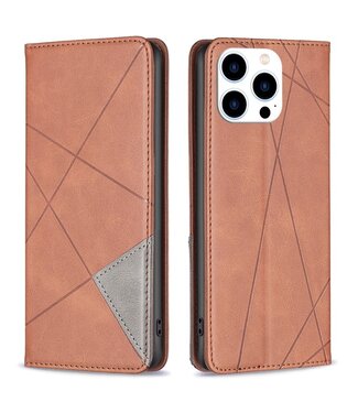 SoFetch Bruin Modern Bookcase Hoesje iPhone 15 Pro