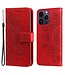 SoFetch Rood Mandala Bookcase Hoesje voor de iPhone 15 Pro