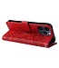 SoFetch Rood Mandala Bookcase Hoesje voor de iPhone 15 Pro