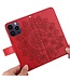 SoFetch Rood Mandala Bookcase Hoesje voor de iPhone 15 Pro
