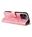 SoFetch Roze Mandala Bookcase Hoesje voor de iPhone 15 Pro
