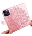 SoFetch Roze Mandala Bookcase Hoesje voor de iPhone 15 Pro