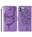 YB Paars Vlinder Bookcase Hoesje voor de iPhone 15 Pro